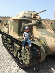 Jojo enjoying the tanks
